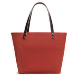 Cinnabar Classic | Large leather tote bag with sturdy bridle handles and front pocket