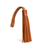 Honey Large | Fringed leather tassel with leather loop