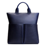 Cobalt Large | Convertible tote clutch crossbody with two large front pocket and top carry handles