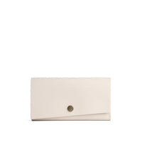 Bone | Leather wallet with snap closure