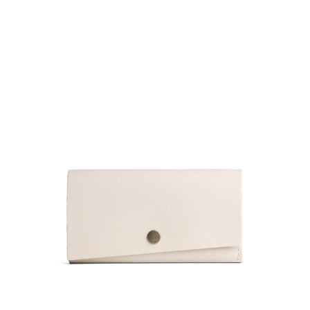 Bone | Leather wallet with snap closure