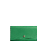 Jolly Green | Leather wallet with snap closure