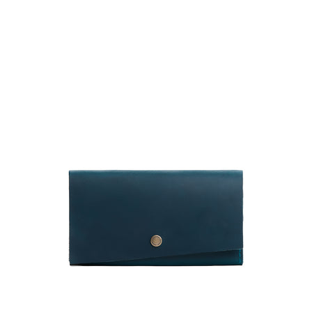 Westward Blue | Leather wallet with snap closure