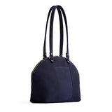 Velvet Blue Large | A half circle crossbody bag with handles and removable crossbody strap 