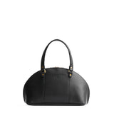 Black Small | A half circle crossbody bag with handles and removable crossbody strap 
