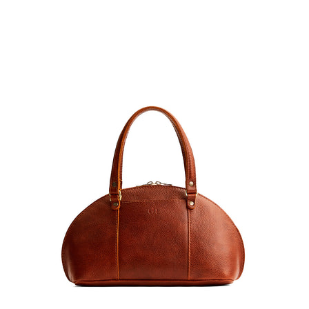 Nutmeg*Large | A half circle crossbody bag with handles and removable crossbody strap 