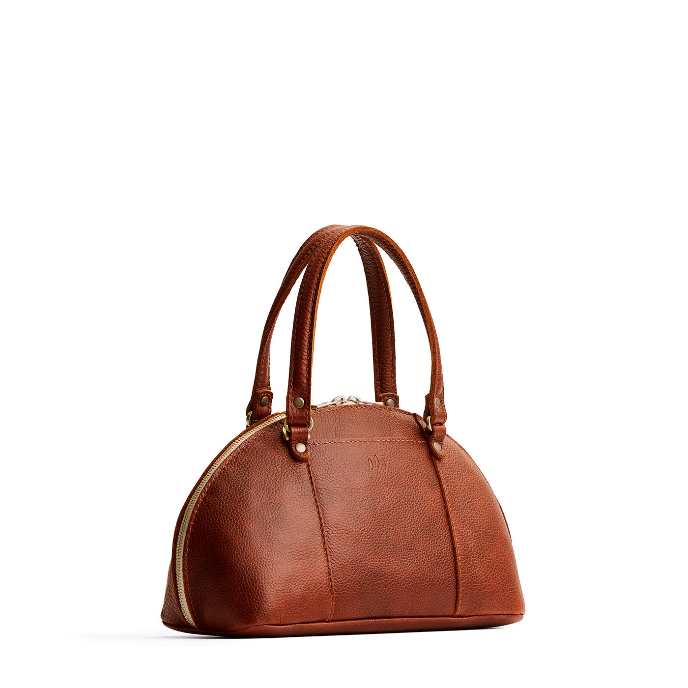 Nutmeg*Small | A half circle crossbody bag with handles and removable crossbody strap 