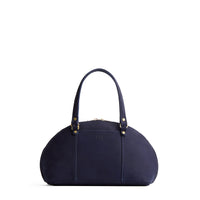 Velvet Blue*Small | A half circle crossbody bag with handles and removable crossbody strap 