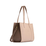 Stone East/West | Structured large tote bag with overlapping panels and crossbody strap