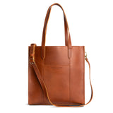  Honey North/South | Structured large tote bag with overlapping panels and crossbody strap