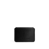 Black | Small leather wallet with snap closure