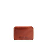 Chestnut | Small leather wallet with snap closure