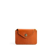 Honey | Small leather wallet with snap closure