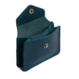 Westward Blue Classic | Small leather wallet with snap closure