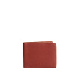 Marrone | Leather bifold wallet with six geometric card slots