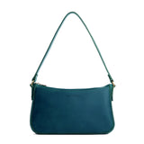 Westward Blue Small | Petite bean shaped shoulder bag with a zipper closure