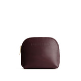 Redwood Mini | Compact leather pouch with top zipper