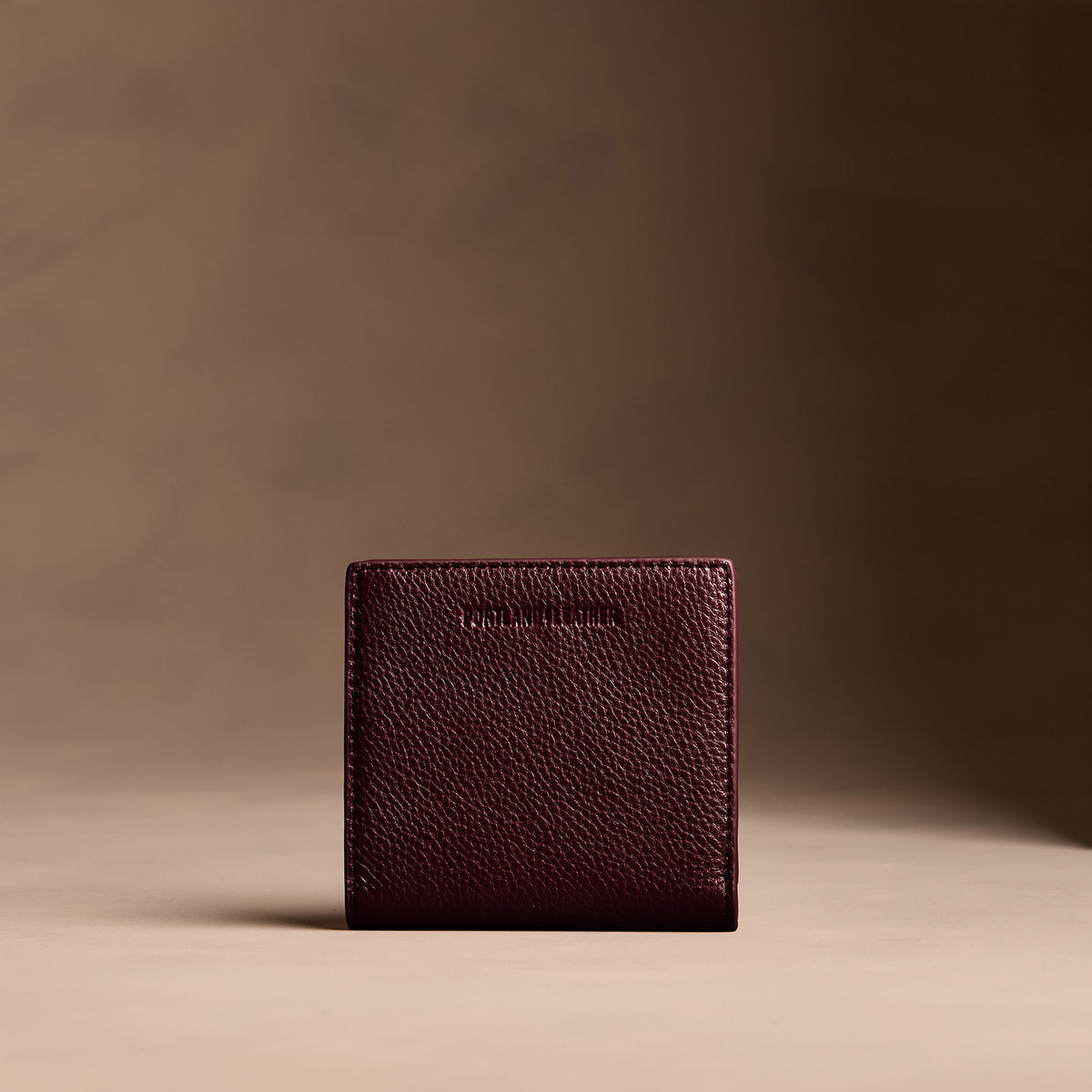 Hunter*Small | Petite slim leather bifold wallet with multiple card slots and a zippered back pocket
