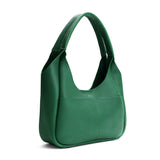 Bacalar Medium | U-shaped, flat-bottomed leather shoulder bag with two outside pockets