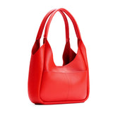 Candy Medium | U-shaped, flat-bottomed leather shoulder bag with two outside pockets