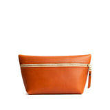 Tuscany Large | Large leather makeup bag with zipper