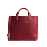 Chili Red Classic | Midsize crossbody tote with handles and a pocket