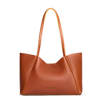 Sienna*Medium | Wide tote with leather straps and snap closure