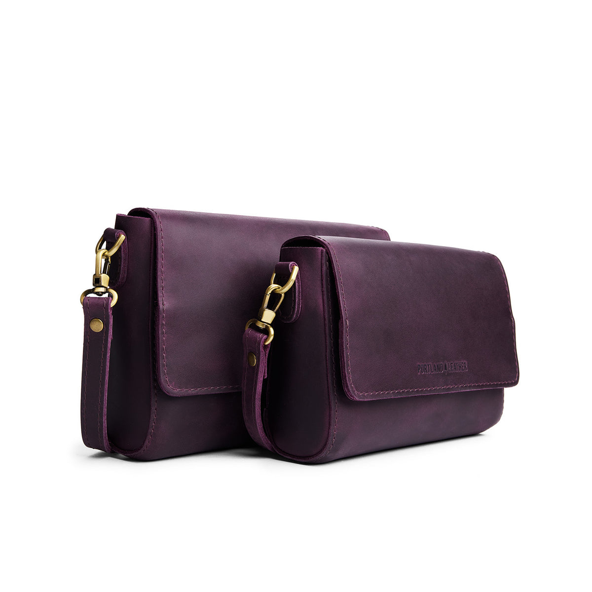 Larkspur | Leather Crossbody Bag with Magnetic Messenger Bag 