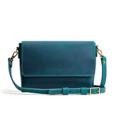 Westward Blue Medium | Leather Crossbody Bag with Magnetic Messenger Bag 