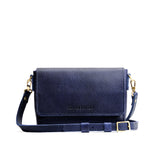 Cobalt Mini | Leather Crossbody Bag with Magnetic Messenger Bag Closure
