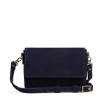 Velvet Blue Mini | Small Leather Crossbody Bag with Magnetic Messenger Bag Closure