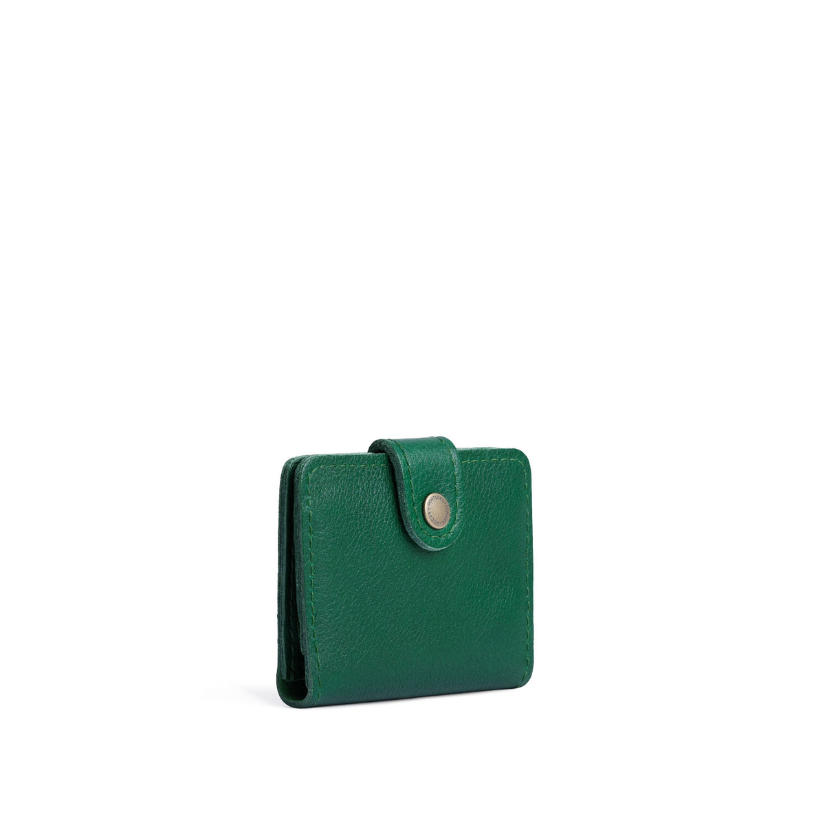 Bacalar | Small leather bifold wallet with snap closed