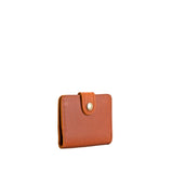 Honey | Small leather wallet with snap closed