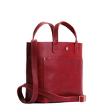 Chili Red Classic | Crossbody tote bag with snap closure and front pocket