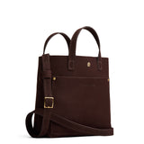 Velvet Brown Classic | Crossbody tote bag with snap closure and front pocket