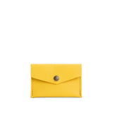 Canary | Small leather envelope card wallet with snap closure