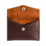 Coldbrew | Small leather card wallet with snap closure