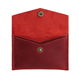 Phoenix | Small leather envelope card wallet with snap closure