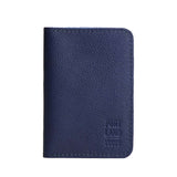 Cobalt | Leather passport case with PLG logo