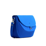 Blue Joy Large | Petite leather Crossbody with a flap and magnetic closure