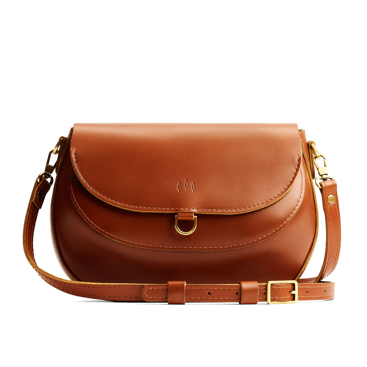 Madrone*Large | Leather Crossbody with a flap and magnetic closure