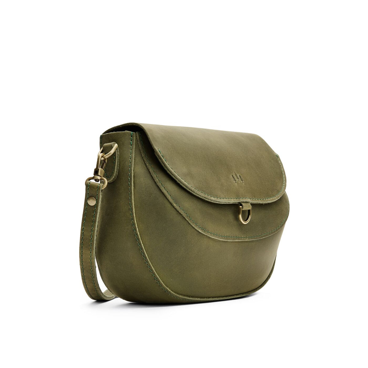 Old Growth*Large | Leather Crossbody with a flap and magnetic closure