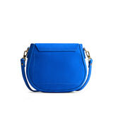 Blue Joy Small | Petite leather Crossbody with a flap and magnetic closure
