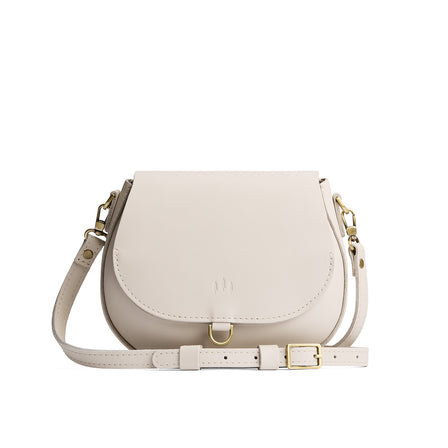 Bone*Large | Leather Crossbody with a flap and magnetic closure