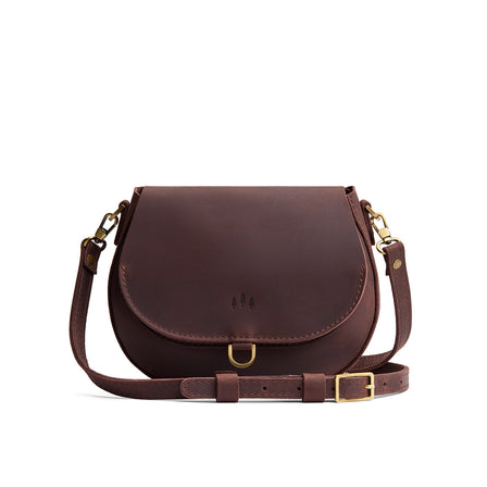 Moose*Large | Petite leather Crossbody with a flap and magnetic closure