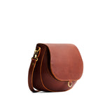 Nutmeg Small | Petite leather Crossbody with a flap and magnetic closure