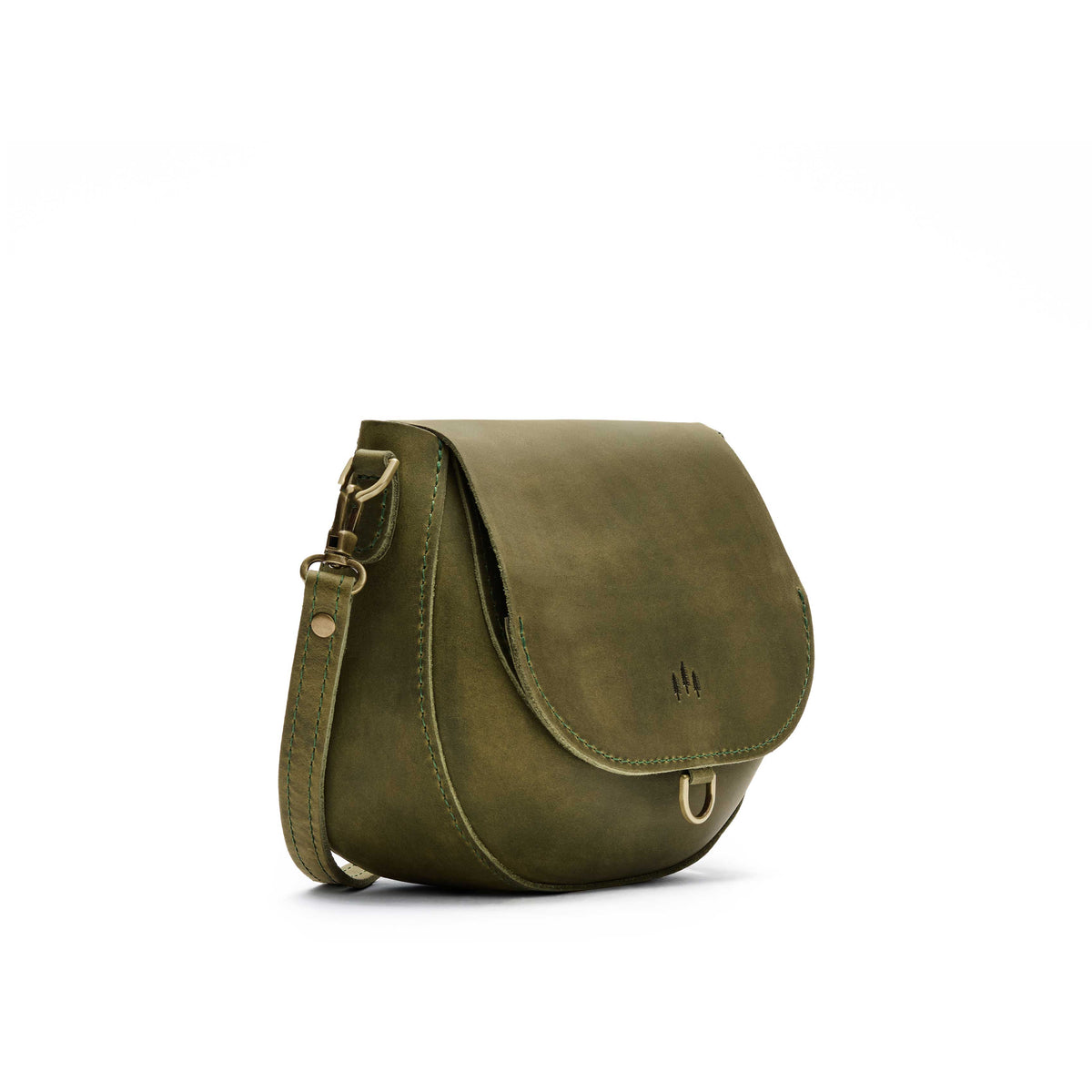 Old Growth*Small | Petite leather Crossbody with a flap and magnetic closure