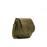 Old Growth Small | Petite leather Crossbody with a flap and magnetic closure