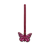 Chili Red | Embroidered butterfly tassel accessory