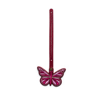Chili Red | Embroidered butterfly tassel accessory